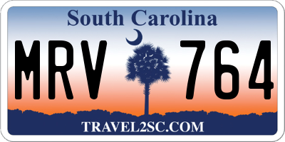 SC license plate MRV764
