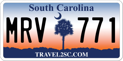 SC license plate MRV771