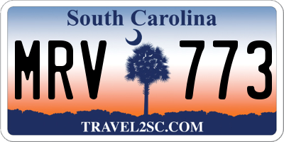 SC license plate MRV773