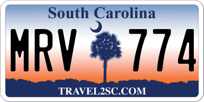 SC license plate MRV774