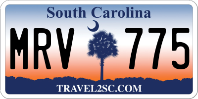 SC license plate MRV775