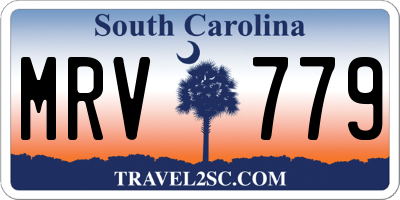 SC license plate MRV779