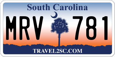 SC license plate MRV781