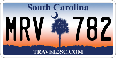 SC license plate MRV782