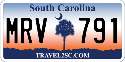 SC license plate MRV791