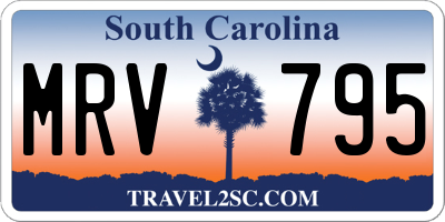 SC license plate MRV795