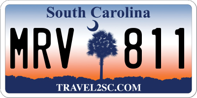 SC license plate MRV811
