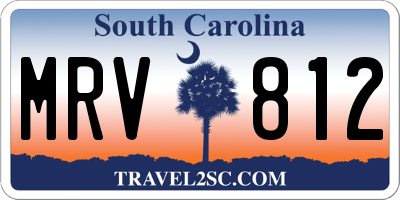 SC license plate MRV812
