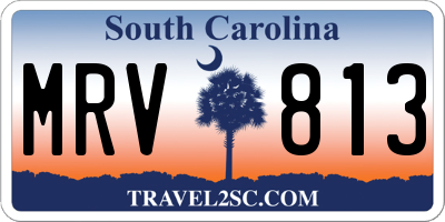 SC license plate MRV813
