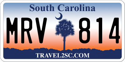 SC license plate MRV814
