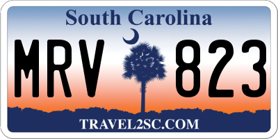 SC license plate MRV823