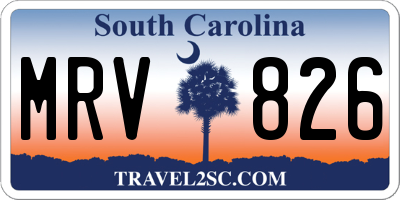 SC license plate MRV826