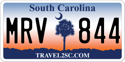 SC license plate MRV844