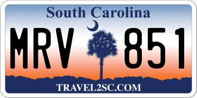 SC license plate MRV851