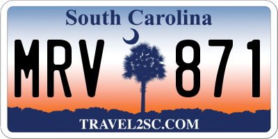 SC license plate MRV871