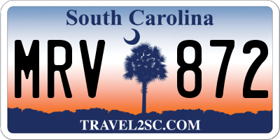 SC license plate MRV872