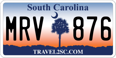 SC license plate MRV876