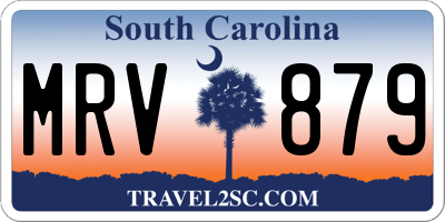 SC license plate MRV879