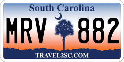 SC license plate MRV882