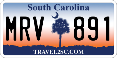 SC license plate MRV891