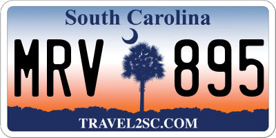 SC license plate MRV895