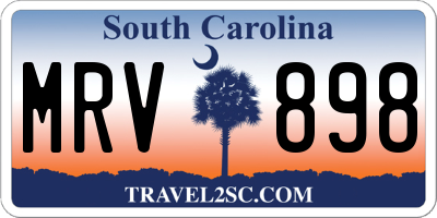 SC license plate MRV898