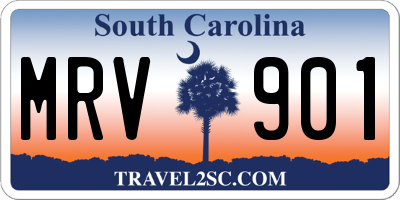 SC license plate MRV901