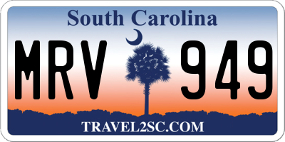 SC license plate MRV949