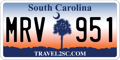 SC license plate MRV951