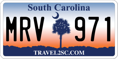 SC license plate MRV971