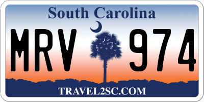 SC license plate MRV974