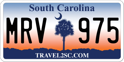 SC license plate MRV975