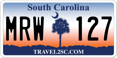 SC license plate MRW127