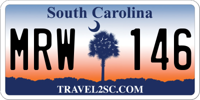 SC license plate MRW146