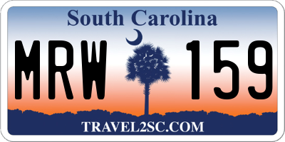 SC license plate MRW159