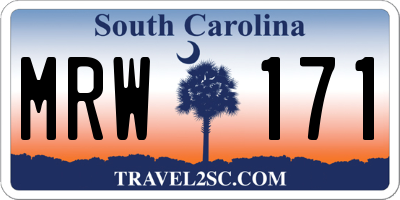 SC license plate MRW171