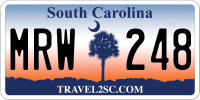 SC license plate MRW248