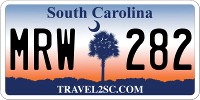 SC license plate MRW282