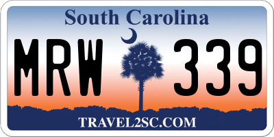 SC license plate MRW339