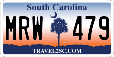 SC license plate MRW479