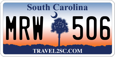 SC license plate MRW506