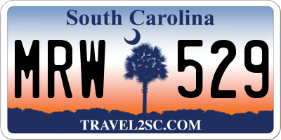 SC license plate MRW529