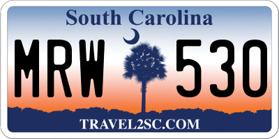 SC license plate MRW530