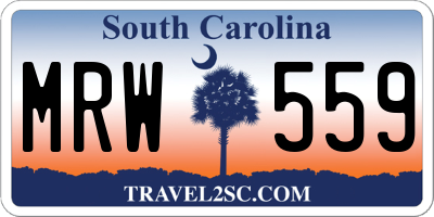 SC license plate MRW559