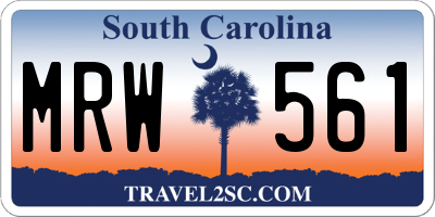 SC license plate MRW561