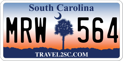 SC license plate MRW564