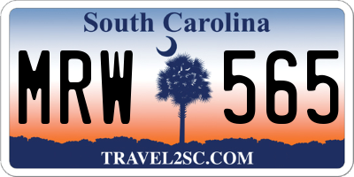 SC license plate MRW565