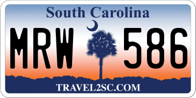 SC license plate MRW586