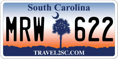 SC license plate MRW622