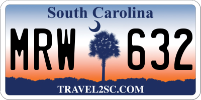 SC license plate MRW632